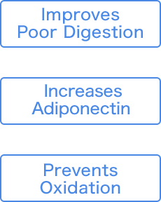 Improves Poor Digestion,Increases Adiponectin,Prevents Oxidation